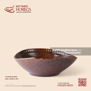 Bát miệng lượn 26cm - Huyết Mộc