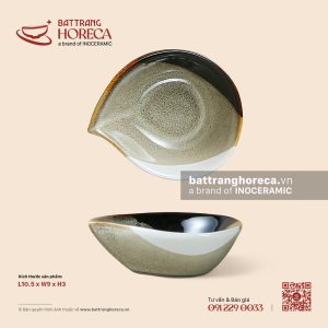 Bát quả đào 10.5 x 9cm - Địa Nhã - Men hoả biến