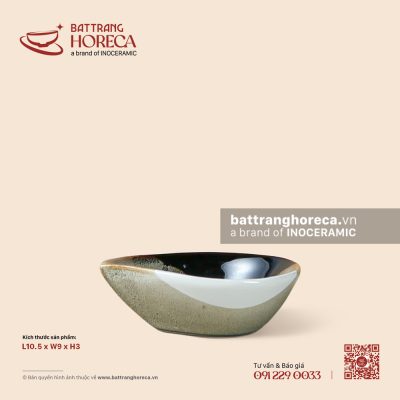 Bát quả đào 10.5 x 9cm – Địa Nhã – Men hoả biến
