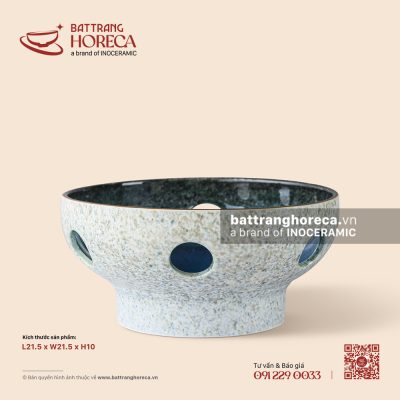 Bếp đốt 21,5cm – Lam Hải – Men hoả biến
