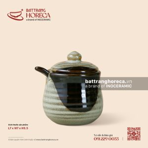Bình đường cao kèm thìa 7 x 7cm - Địa Nhã