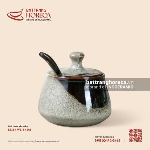 Bình đường quả lê kèm thìa 6.5 x 6.5cm - Địa Nhã