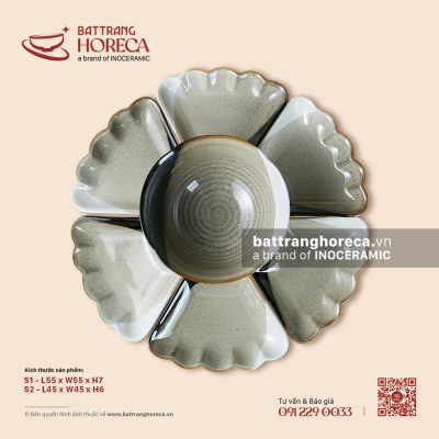 Bộ Hoa Mặt Trời 15 món – Địa Nhã – Men hoả biến
