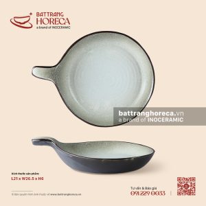Chảo cán 21 x 26,5cm – Băng Dạ – Men hoả biến