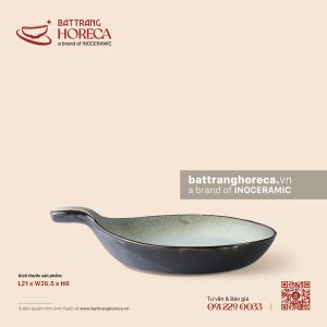 Chảo cán 21 x 26,5cm - Băng Dạ - Men hoả biến