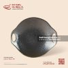 Chảo hai tai 25,5 x 22cm - Huyền Kim - Men hoả biến