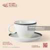 Cốc capuchino quai tròn 9 x 13cm - Tịnh Tuyến - Men ngà