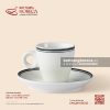 Cốc espresso quai tròn 11 x 8,5cm - Tịnh Tuyến - Men ngà