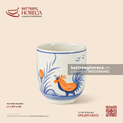 Cốc vuốt 7cm – Ô Kê – Men ngà