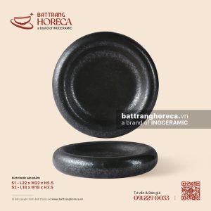 Đĩa bánh giầy - Thiết Huyền - Men hoả biến