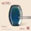 Đĩa bầu dục cắt hai đầu 25,5 x 18,5cm - Lam Hải