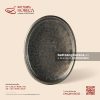 Đĩa bầu dục gờ - Huyền Kim - Men hoả biến - Bát Tràng Horeca Đĩa bầu dục gờ - Huyền Kim - Men hoả biến