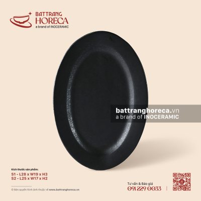 Đĩa bầu dục lá – Thiết Huyền – Men hoả biến
