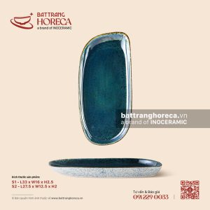 Đĩa bầu dục lệch – Lam Hải – Men hoả biến