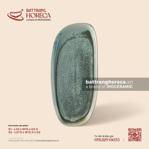 Đĩa bầu dục lệch - Mộc Lâm - Men hoả biến