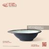 Đĩa bầu dục nhọn (đĩa trứng) 26 x 18,5cm - Băng Dạ - Men hoả biến