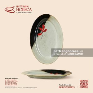 Đĩa bầu dục (oval) – Hạ Liên – Men hoả biến