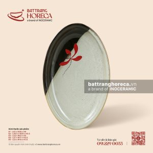 Đĩa bầu dục (oval) gờ - Hạ Liên