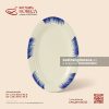 Đĩa bầu dục (oval) lá - Hương Đồng - Men ngà