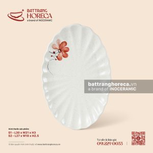 Đĩa bầu dục (oval) múi - Hoa Ban