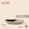 Đĩa bầu dục (oval) sâu lòng 24 x 16cm - Hạ Liên - Bát Tràng Horeca Đĩa bầu dục (oval) sâu lòng 24 x 16cm - Hạ Liên