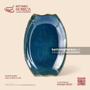 Đĩa bầu dục túm hai đầu 25,5 x 18,5cm