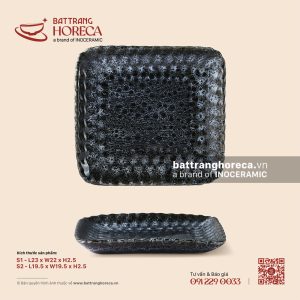 Đĩa bích quy - Huyền Dạ - Men hoả biến