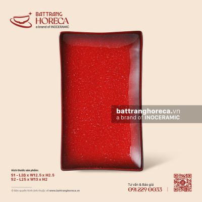 Đĩa chữ nhật ảo – Hồng Ngọc (Ruby) – Men hoả biến