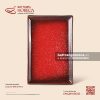 Đĩa chữ nhật thành cao 22,5 x 15cm - Hồng Ngọc (Ruby) - Men hoả biến