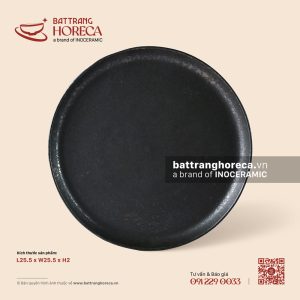 Đĩa dẹp (đĩa pizza) 25,5cm - Thiết Huyền
