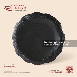 Đĩa hạt cườm vành hoa 25cm - Thiết Huyền