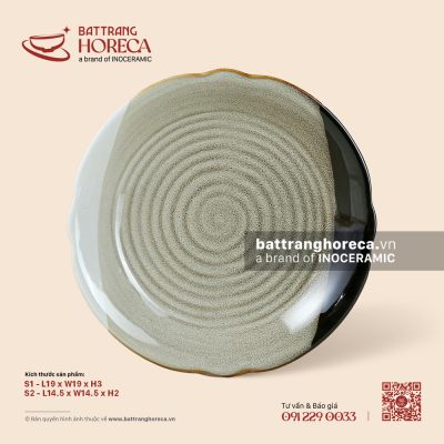 Đĩa hoa – Địa Nhã – Men hoả biến