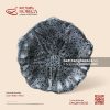 Đĩa hoa gân 23cm - Huyền Dạ - Men hoả biến