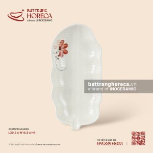 Đĩa lá chuối sâu 30.5 x 15.5cm - Hoa Ban