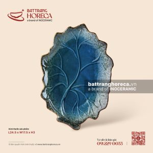 Đĩa lá nho 24,5 x 17,5cm - Lam Hải