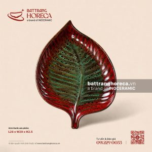 Đĩa lá trầu 26 x 20cm - Dưa Hấu