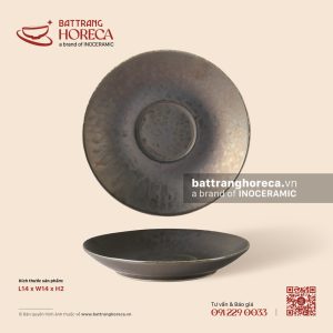 Đĩa lót chén 14cm - Huyền Kim - Men hoả biến