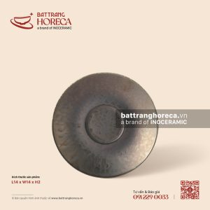 Đĩa lót chén 14cm - Huyền Kim - Men hoả biến