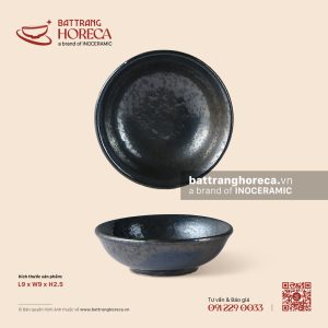 Đĩa muối 9cm - Thiết Huyền - Men hoả biến