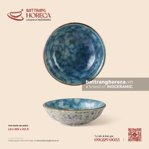 Đĩa muối 9cm - Tinh Vân - Men hoả biến