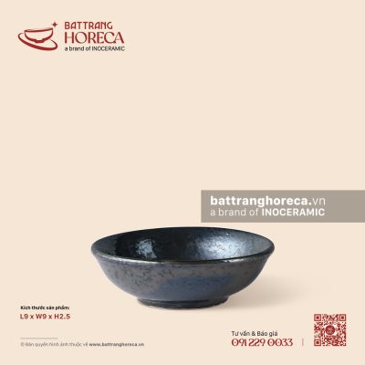Đĩa muối 9cm – Thiết Huyền – Men hoả biến