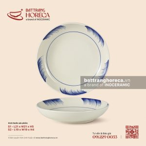 Đĩa sâu lòng – Hương Đồng – Men ngà