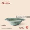 Đĩa sâu nón 23cm - Mộc Lâm - Men hoả biến
