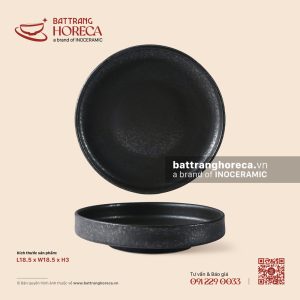 Đĩa sâu thành cao 18,5cm - Thiết Huyền - Men hoả biến