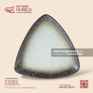 Đĩa tam giác - Băng Dạ - Men hoả biến
