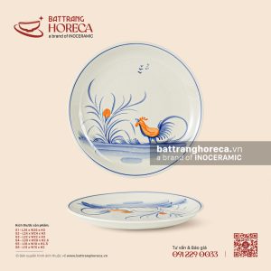 Đĩa tròn – Ô Kê – Men ngà