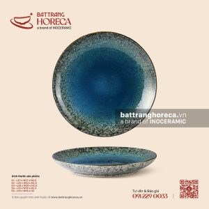 Đĩa tròn – Lam Hải – Men hoả biến