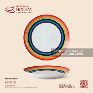 Đĩa tròn - Cầu Vồng - Men màu