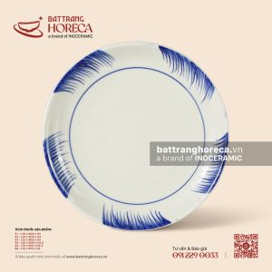 Đĩa tròn 18cm - Hương Đồng - Men ngà