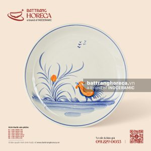 Đĩa tròn - Ô Kê - Men ngà